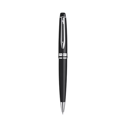 Golyóstoll, 0,7 mm, matt fekete tolltest, ezüst klip, WATERMAN "Expert III", kék
