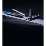 Golyóstoll, 0,7 mm, metál ezüst tolltest, ezüst klip, WATERMAN "Expert Special Edition", kék
