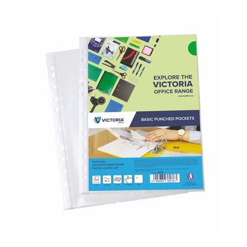 Genotherm, lefűzhető, A4, 50 mikron, víztiszta, VICTORIA OFFICE