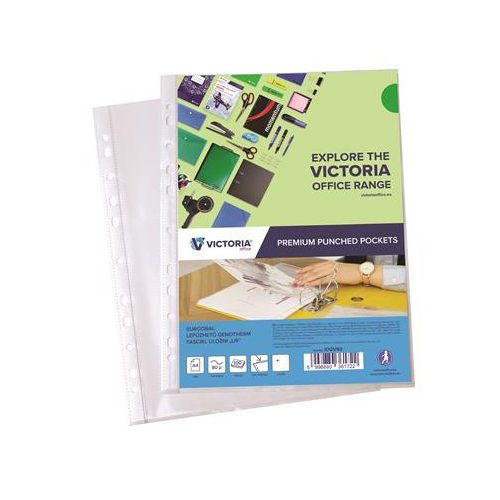 Genotherm, lefűzhető, A4, 80 mikron, víztiszta, VICTORIA OFFICE