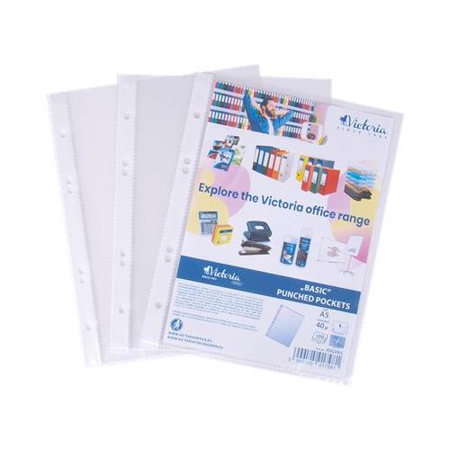 Genotherm, lefűzhető, A5, 40 mikron, víztiszta, VICTORIA OFFICE