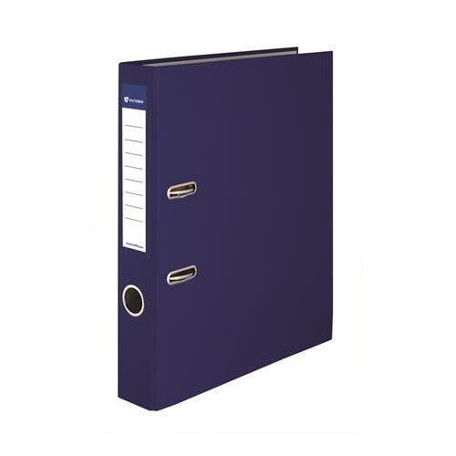 Iratrendező, 50 mm, A4, PP/karton, VICTORIA OFFICE, "Basic", sötétkék