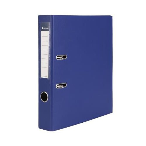 Iratrendező, 50 mm, A4, PP/karton, VICTORIA OFFICE, "Basic", tengerészkék