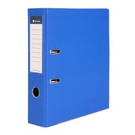   Iratrendező, 75 mm, A4, PP/karton, élvédő sínnel, VICTORIA OFFICE, "Basic", királykék