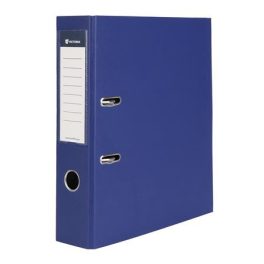   Iratrendező, 75 mm, A4, PP/karton, VICTORIA OFFICE, "Basic", tengerészkék