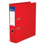 Iratrendező, 75 mm, A4, PP/PP, élvédő sínnel, VICTORIA OFFICE, "Premium", piros