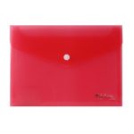 Irattartó tasak, A5, PP, patentos, VICTORIA OFFICE, piros