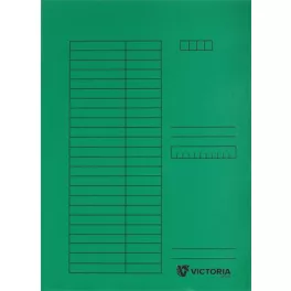 Pólyás dosszié, karton, A4, VICTORIA OFFICE, zöld
