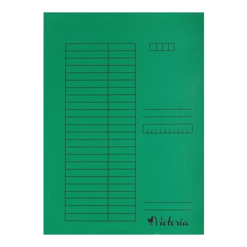 Pólyás dosszié, karton, A4, VICTORIA OFFICE, zöld