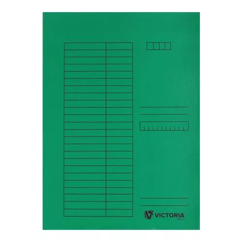 Pólyás dosszié, karton, A4, VICTORIA OFFICE, zöld
