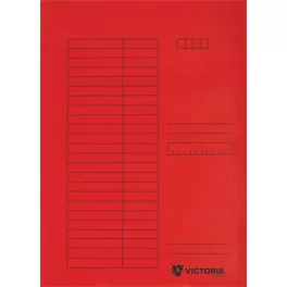 Pólyás dosszié, karton, A4, VICTORIA OFFICE, piros