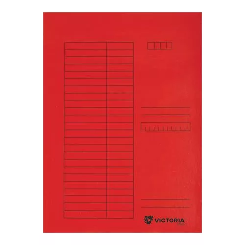 Pólyás dosszié, karton, A4, VICTORIA OFFICE, piros