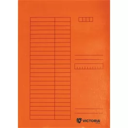Pólyás dosszié, karton, A4, VICTORIA OFFICE, narancs