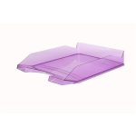 Irattálca, műanyag, VICTORIA OFFICE, áttetsző lila