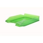Irattálca, műanyag, VICTORIA OFFICE, áttetsző zöld