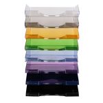 Irattálca, műanyag, VICTORIA OFFICE, áttetsző zöld