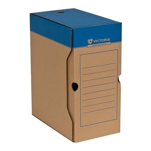 Archiválódoboz, A4, 150 mm, karton, VICTORIA OFFICE, natúr