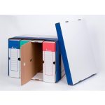 Archiválókonténer, 325x460x270 mm, karton, VICTORIA OFFICE, kék-fehér