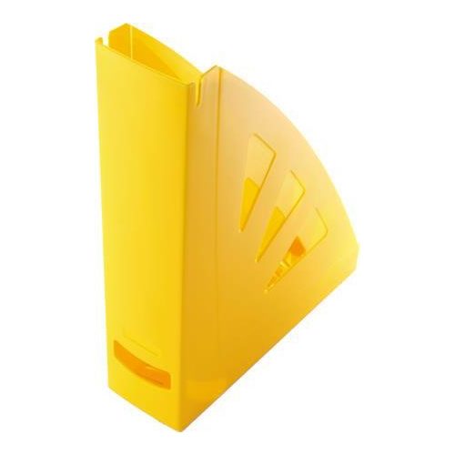 Iratpapucs, műanyag, 75 mm, VICTORIA OFFICE, sárga