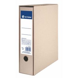   Tokos iratrendező, 75 mm, A4, karton, VICTORIA OFFICE, "Natúr"