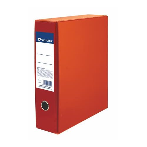 Tokos iratrendező, 75 mm, A4, karton, VICTORIA OFFICE, narancs