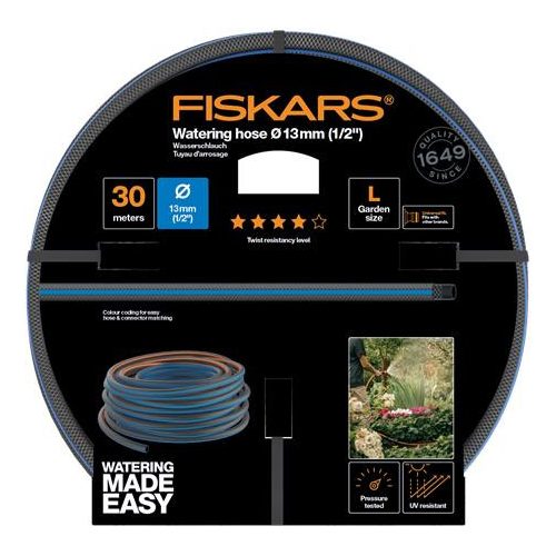 Locsolótömlő, 13 mm (1/2"), 30 m, FISKARS "Comfort Q4"