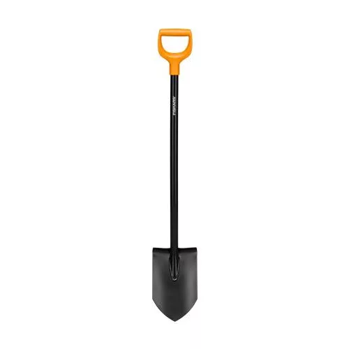 Ásó, hegyes, FISKARS "Solid", fekete