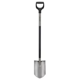 Ásó, hegyes, FISKARS "Ergonomic™", szürke