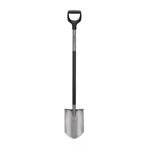 Ásó, hegyes, FISKARS "Ergonomic™", szürke