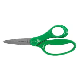 Olló, iskolai, 15 cm, FISKARS, zöld
