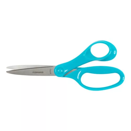 Olló, iskolai, 18 cm, FISKARS,  türkizkék