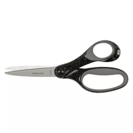 Olló, iskolai, 18 cm, FISKARS, csillámos fekete