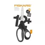 Olló, iskolai, 18 cm, FISKARS, csillámos fekete
