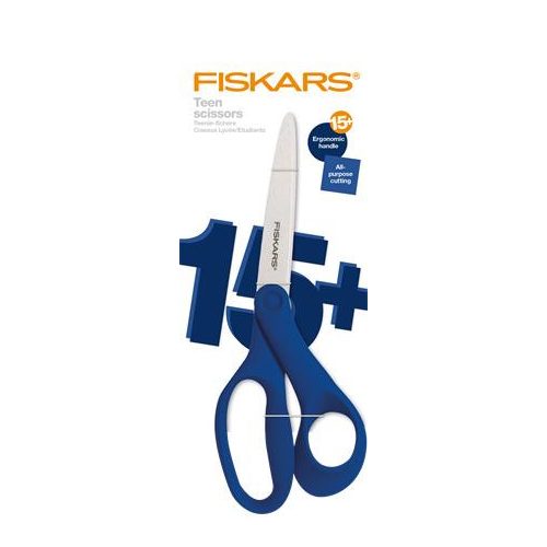 Olló, általános, 20 cm, FISKARS "Grad Teen", kék