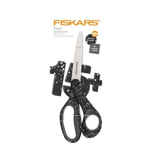 Olló, általános, 20 cm, FISKARS "Grad Teen Spray", fekete