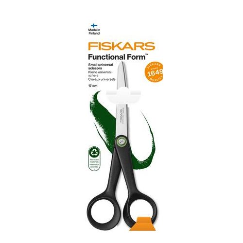 Olló, általános, 17 cm, FISKARS "Functional Form Renew", fekete