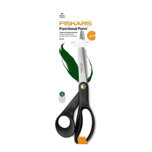 Olló, általános, 25 cm, FISKARS "Functional Form Renew", fekete