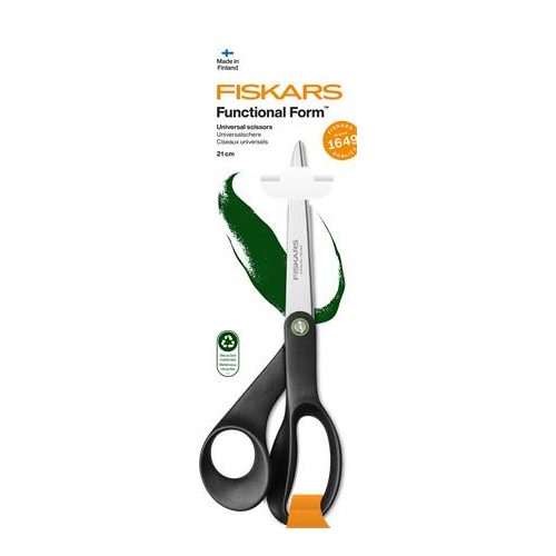 Olló, általános, 21 cm, FISKARS "Functional Form Renew", fekete