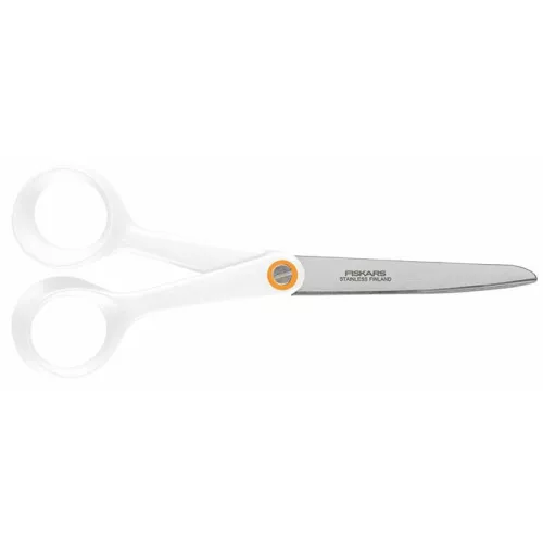 Olló, papírvágó, 17 cm, FISKARS "Functional Form", fehér