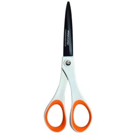   Olló, általános, tapadásmentes, 17 cm, FISKARS "Non-Stick", fehér