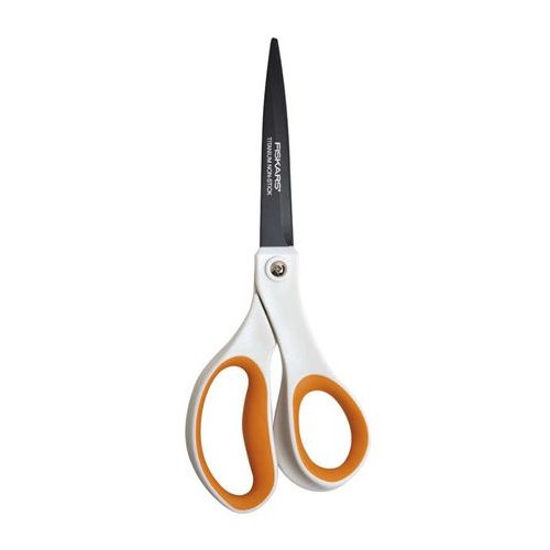 Olló, általános, tapadásmentes, 20 cm, FISKARS "Non-Stick", fehér