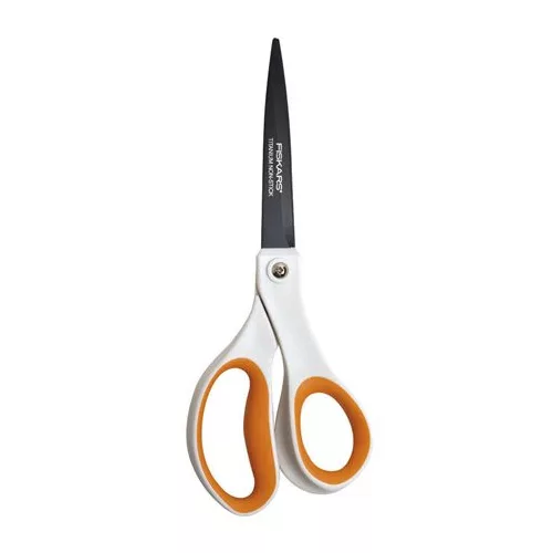 Olló, általános, tapadásmentes, 20 cm, FISKARS "Non-Stick", fehér