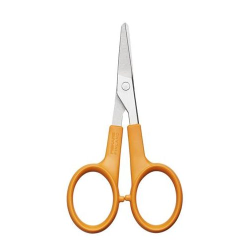 Olló, körömvágó, 10 cm, egyenes, FISKARS "Classic", narancssárga