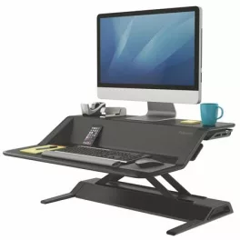   Ülő/álló munkaállomás, FELLOWES "Lotus™", fekete