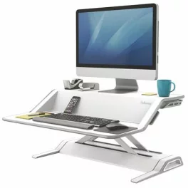   Ülő/álló munkaállomás, FELLOWES "Lotus™", fehér