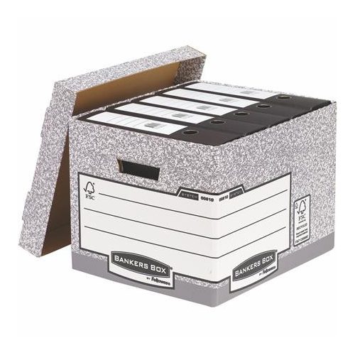 Archiválókonténer, karton, standard, "BANKERS BOX® SYSTEM by FELLOWES®"