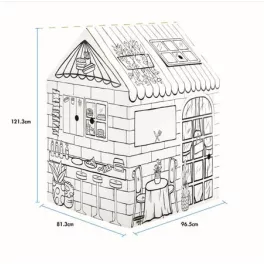   Színezhető karton játszóház, FELLOWES "BANKERS BOX® Playhouse", finomságok/ételek, vegyes minta