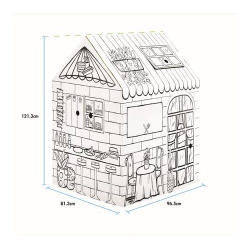 Színezhető karton játszóház, FELLOWES "BANKERS BOX® Playhouse", finomságok/ételek, vegyes minta