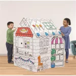 Színezhető karton játszóház, FELLOWES "BANKERS BOX® Playhouse", finomságok/ételek, vegyes minta