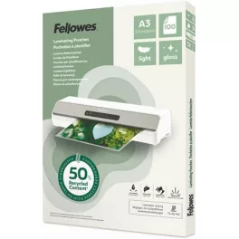   Meleglamináló fólia, 80 mikron, A3, fényes, 100 db, FELLOWES "Light"